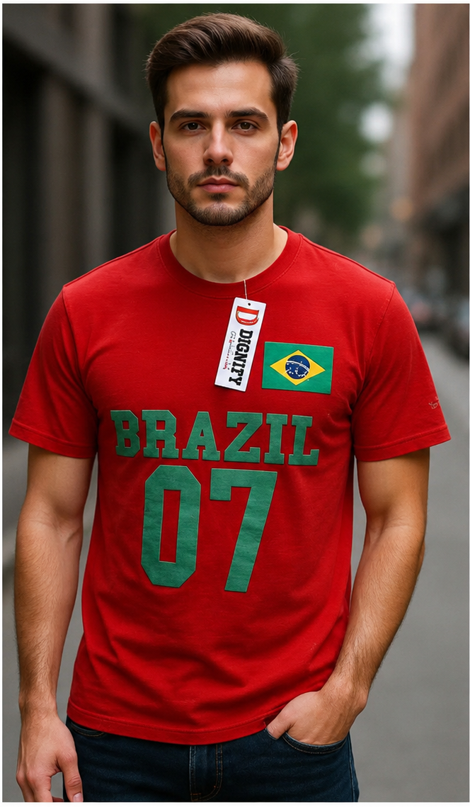 Brazil Heritage Graphic Tee model wearing
