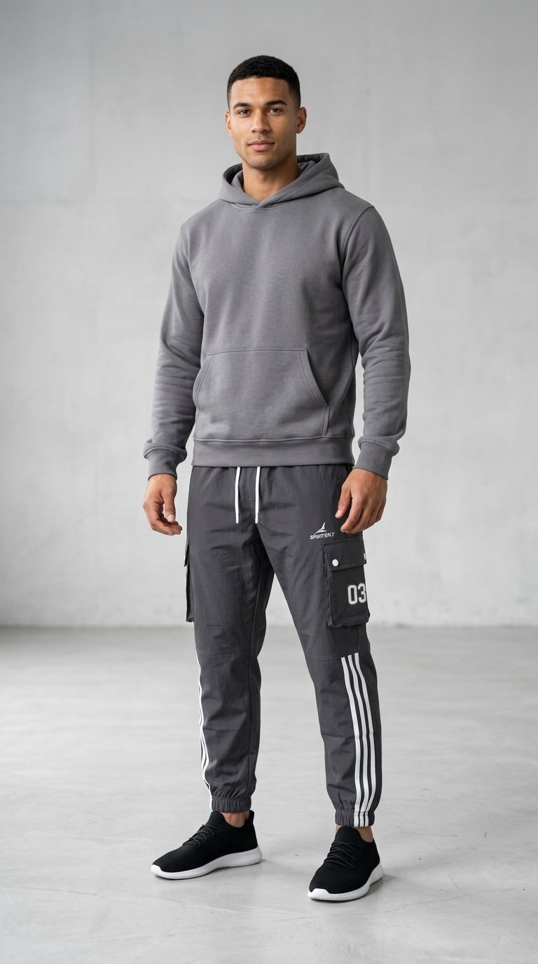 Vintage Washed Heavyweight Track Pants model wearing