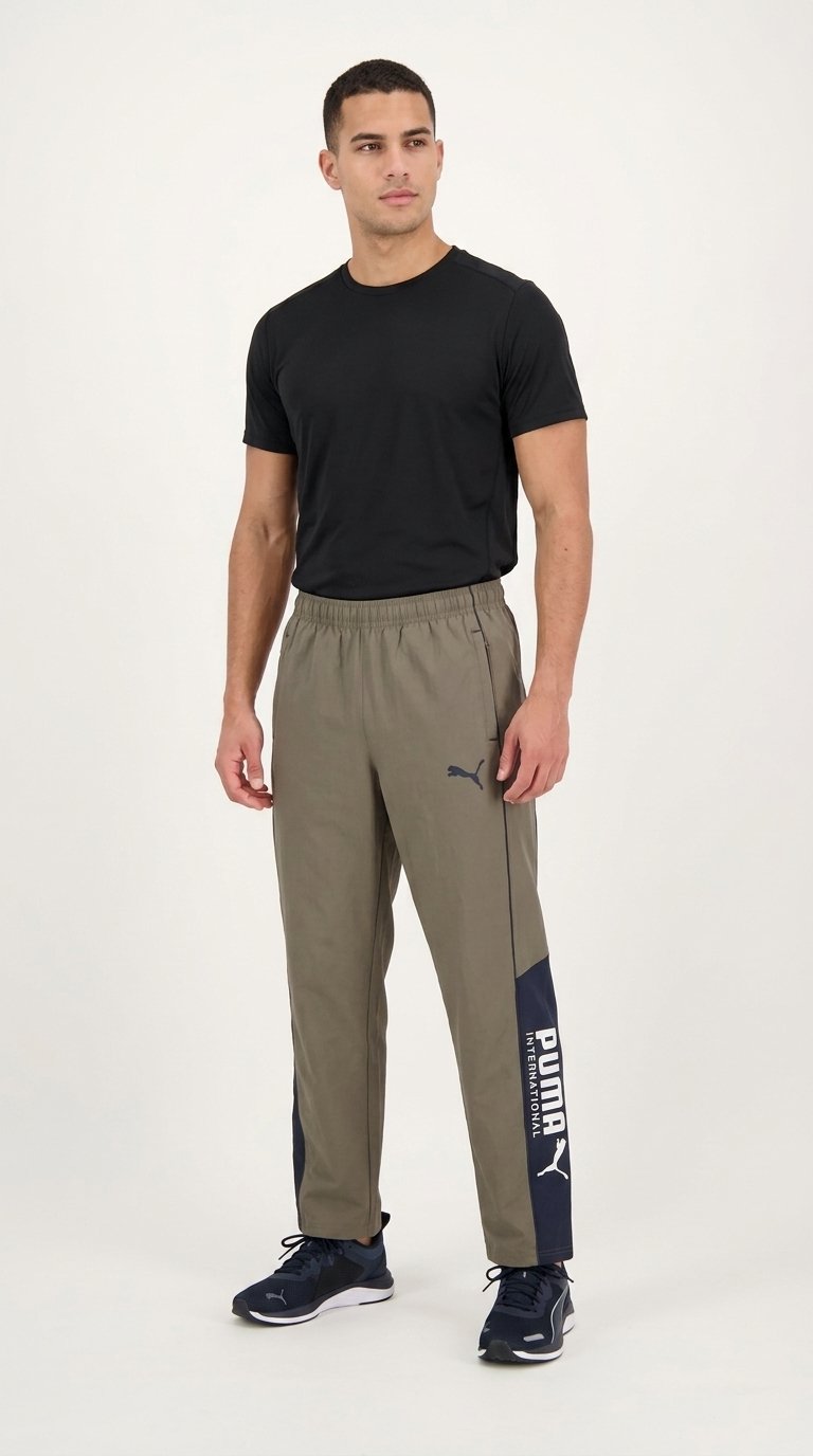 Puma International Contrast Track Pants model wearing